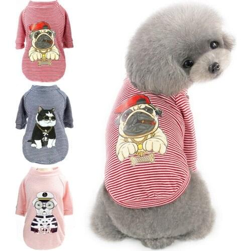 Dog Clothes Spring/Summer Puppy Pet Cat Vest Shirts Soft Cotton Dog T-shirt Chihuahua Pug Clothing Clothes For Small Dogs Cats