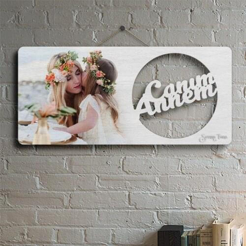 Personalized Dear Mom Design Picture Wood Wall Plate-5