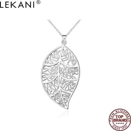LEKANI Retro Hollow Leaves Pendant For Women European And American Exquisite Pendants Plant Female Fashion Jewelry New Arrival