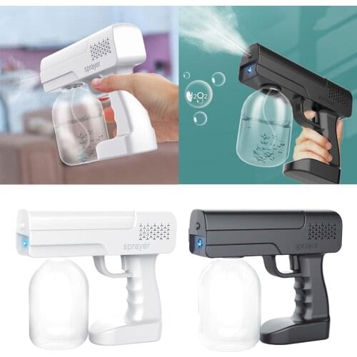 Portable Electric Nano Steam Spray Fogger Machine for Home Surface Disinfection Tool Facial Mist Blue Light Sprayer Fogger