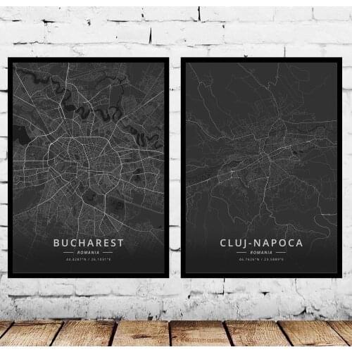 Bucharest ClujNapoca Romania Poster