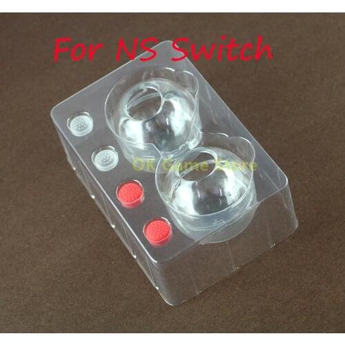 20sets/lot For NS Switch Console Transparent Crystal Cover Case Thumb Stick Grips Caps for Poke Ball Plus Controller Pokeball
