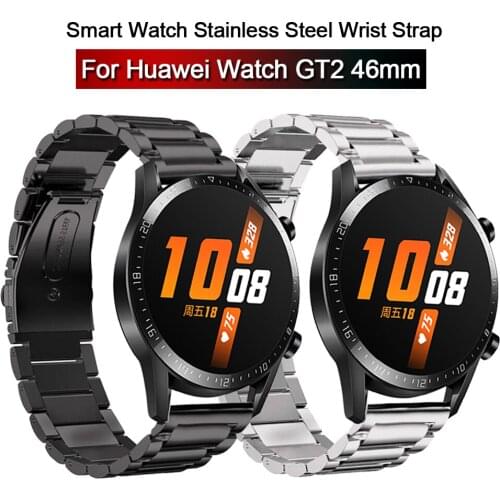Luxury Watch Straps for Huawei Watch GT2 46mm GT 2 Watchbands Stainless Steel Wrist Bands paski do zegarkow correas de reloj
