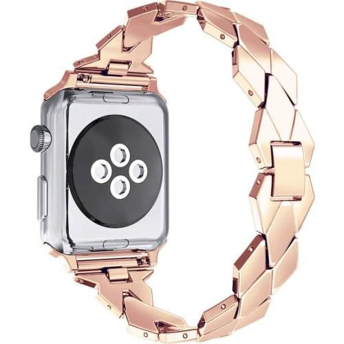 Stainless steel watch Strap For Apple Watch SE 6 5 4 44mm 40mm metal watch bracelets for iwatch1/2/3 38mm 42mm watch Accessories