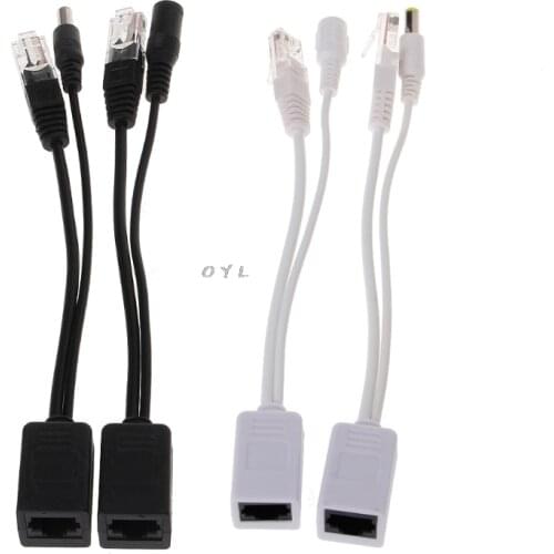 RJ45 Injector POE Splitter Adapter Cable Kit Passive Power Over Ethernet 12-48V