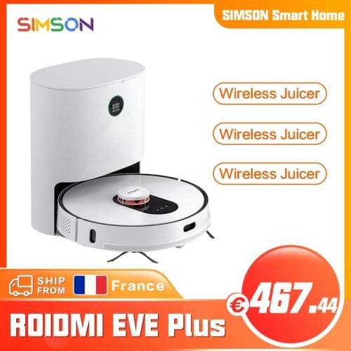 ROIDMI EVE Plus Robot Vacuum Cleaner Smart MI HOME APP Contron Support Assistant Alexa Floor Cleaning Robot Dust Collection