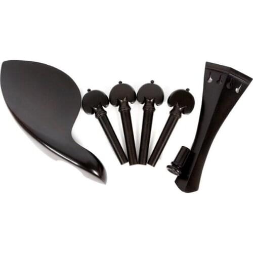Yinfente 4/4 violin kit Accessories Ebony Wood Hill Style Tailpiece Violin Peg Chin Rest