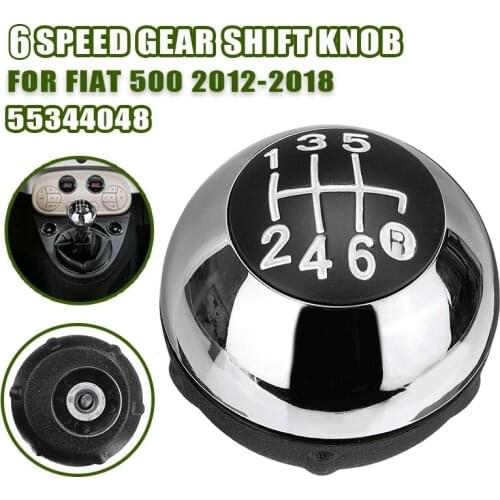 6 Speed Gear Stick Shift Lever Knob Manual Transmission 55344048 for Fiat 500 2012-2018