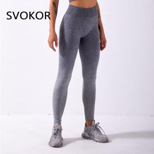SVOKOR Sexy Fitness Leggings Women Sport Seamless Leggins Mujer Push Up Gym Legging Running Active Clothing Workout Pants