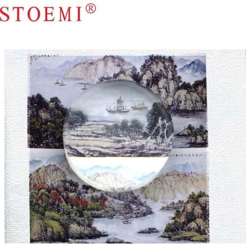 STOEMI 6912R 2.7" Diameter 65mm 4X Magnification Transparent Domed Magnifying Paperweights Dome Magnifier