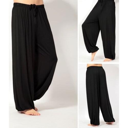 Modal material super loose sweatpants yoga pants men mens pyjama trousers Sleep bloomers pants Tai chi pants Kendo uniform New