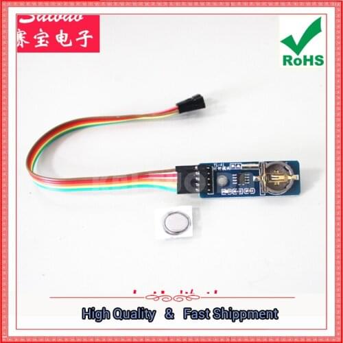 Clock module ds1302 real-time clock module CR1220 battery board bay to send the battery and DuPont line (C3A2