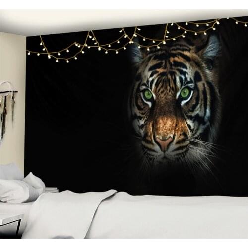 Tiger Animal Tapestry Wall Hanging Witchcraft Tapestry Hippie Dormitory Decoration Psychedelic Wall Tapestry Mandala Tapestry