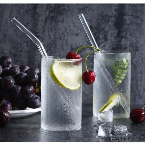 400pcs Glass Straws Reusable Drinking Straws for Cocktail Tumblers Size 200mm*8mm