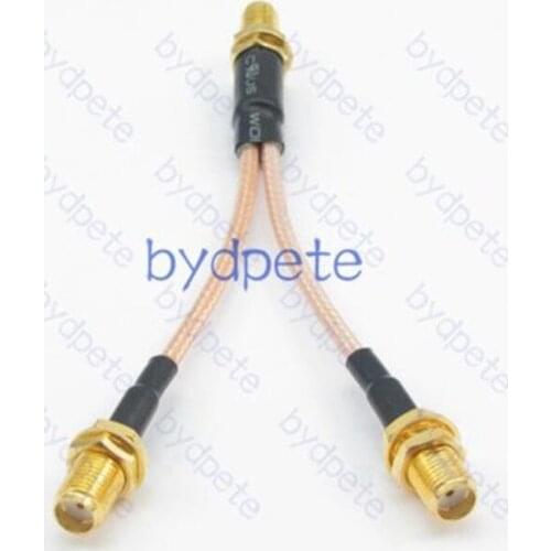 Y type 3 three SMA female jack branch T RF Pigtail extension cord RG316 20cm Cable 8in 8