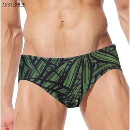 Y1 board surf swim trunk sexy bamboo leaf printing mens swim shorts swimwear beach shorts man swimsuit sunga spa bathing suits