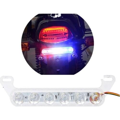 6 LED Rear Lights Motorcycle Lighting Moto Tail Brake Light Indicator Lamp Motorcycle Accessories For ATV Quad Kart Dirt Bike