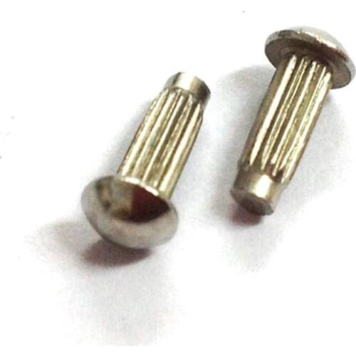 20pcs M4 304 stainless steel Half round head nameplate knurled rivet Semicircular heads sign rivets GB827 6~12mm Length