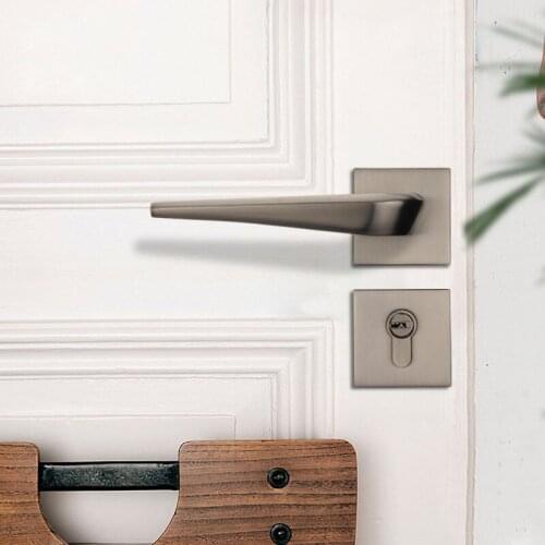 American Style Split Lock Zinc Alloy Puerta Interior Door Lock Modern Minimalist Sliding Door Lock For Bedroom Living Room