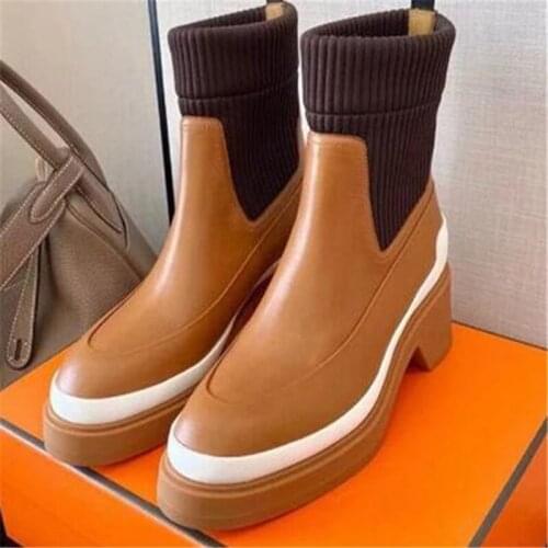 Platform Women Boots Sock Boots Zapatos Mujer Boots Mujer Elegant Ladies Shoes Casual Shoes Fashion Female Shoe New Shoes