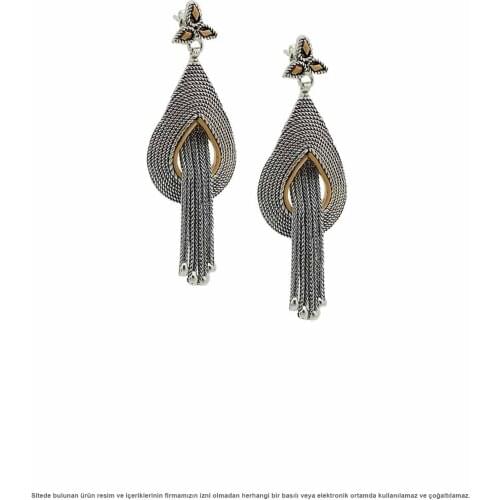 Silver Filigree Tassels Womens Earrings