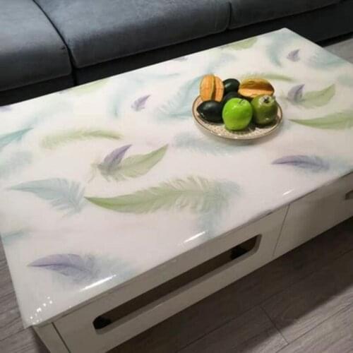 Living room coffee table pad color plastic pvc crystal plate nordic waterproof oil-proof disposable wash ironing table cloth