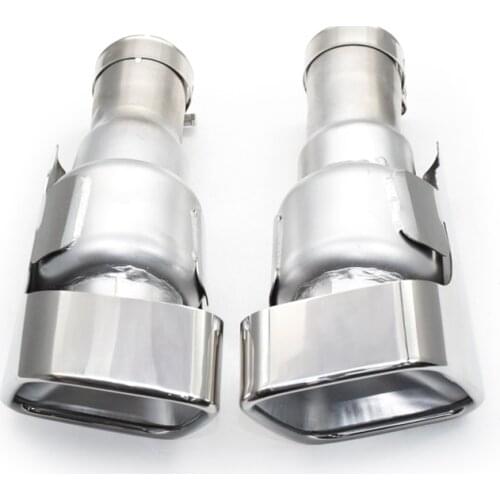 1 Pair Car Exhaust Pipe Tailpipe Muffler Tip 304 Stainless Steel Exhaust Tip For Land Rover Genesis 2010-2013 Petrol car