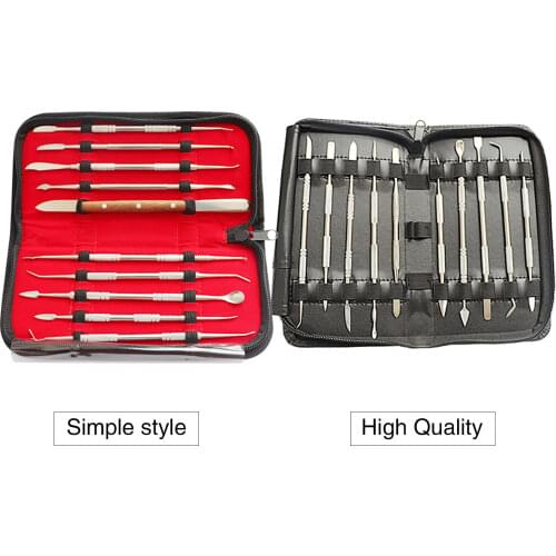 Berkem 10Pcs Dental Lab Stainless Steel Wax Carving Tool Set Dentist Sculpture Knife Dentistry Instrument Dental Lab