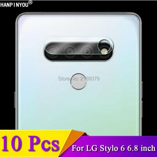 10 Pcs/Lot For LG Stylo 6 6.8" Anti-Scratch Clear Rear Camera Lens Protective Protector Cover Soft Tempered Glass Film Guard