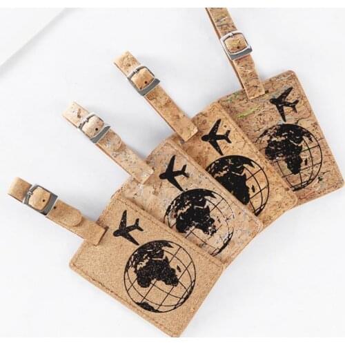 100pcs Aircraft Pattern Suitcase PU Leather Luggage Tag Identifier Label ID Address Holder Boarding Tag Party Favor SN2850