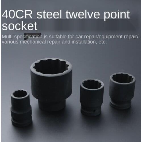 3/4" Inch 12 Point Torx CR-MO Standard Impact Socket Heavy Duty 17mm 18mm 19mm 21mm 38mm 41mm 46mm 50mm Hex Black Air Sockets
