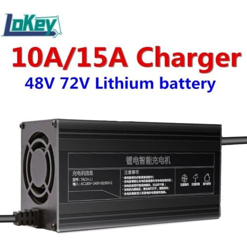 48V 72V 10A 15A 13S 54.6V 20S 84V 21S 88.2V 24S 87.6V Smart FAST Charger for ebike motorcycle golf cart forklif lithium battery
