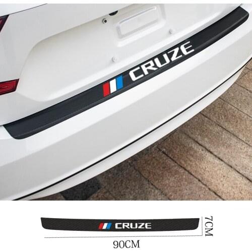 For Chevrolet Cruze 2011 2012 2013 2014-2020 Accessories New Carbon Fiber Car Rear Bumper Trunk Guard Protected Leather Stickers