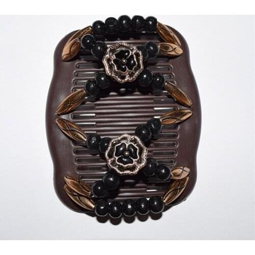 Black flowers with golden lace Mysterious nobility 100pcs/lot magic comb