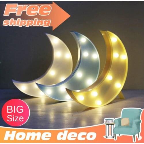 Decorative Lamp Moon Nightlight Children Anywhere Small Light Romantic Newyear Gifts Cute Lamp for Kid Ramadan Luminaria Table