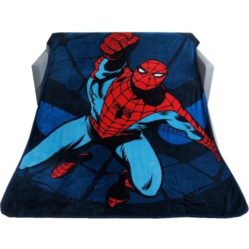 Disney Avengers Childrens Blanket Gift Superhero Spiderman Printed Coral Fleece Blanket 157*229cm Throwing Bed Blanket