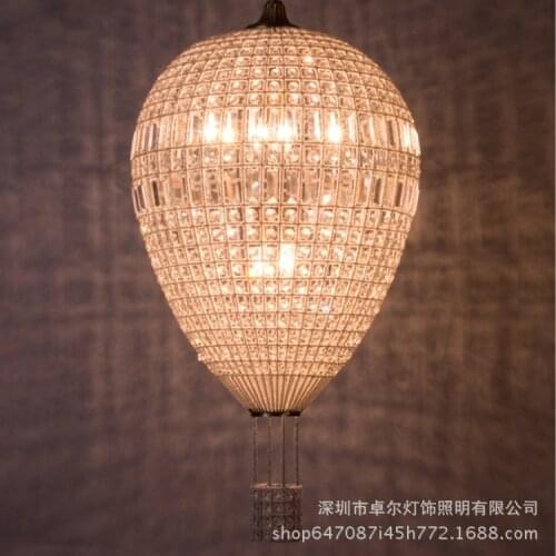 French chandelier retro children’s room hot air balloon crystal chandelier princess room bedroom creative lamps