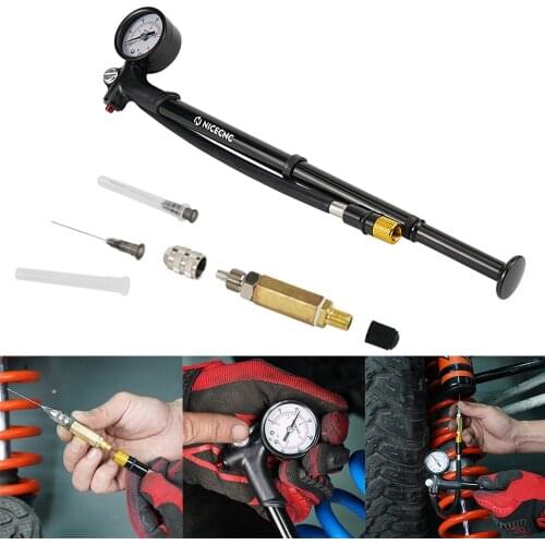 300PSI ATV Air Shock Pump Kit Fork Shock Absorber Suspension Pump Nitrogen Needle for UTV Motorcycle Auto Car Bike for KTM Honda