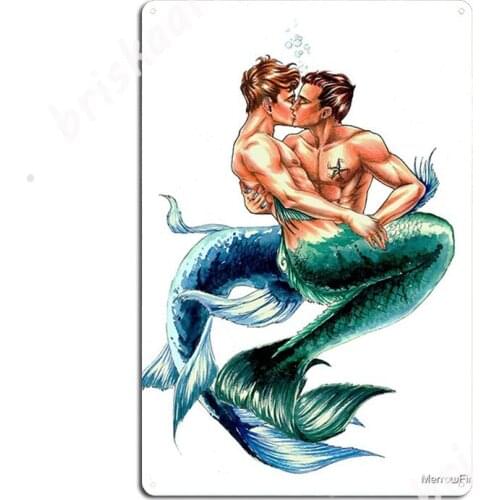 Merman Love Metal Signs Club Party Kitchen Printing Wall Decor Tin sign Posters