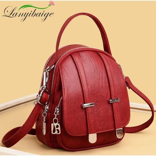 2020 Multifunction Vintage Women Backpacks High Quality Female Back Pack Ladies Shoulder Bag Ladies Leather Travel Backpack