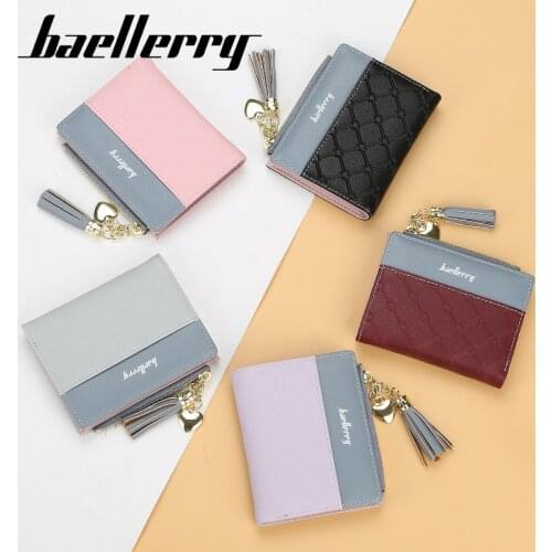 2021 New Mini Women Wallets Fashion Small Wallets Tassel Zipper PU Leather High Quality Female Purse Card Holder Wallet
