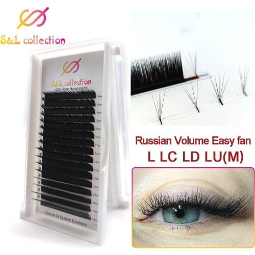 New arrived 0.05/0.07 L/LC/LD/LU 1 pcs magic eyelash volume easy to make fan effect false eyelash and blooming faux mink lashes