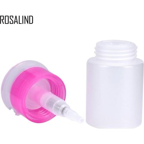 ROSALIND 1PCS Polish Cleanser Remover Bottle Empty Pump Dispenser UV Nail Gel Cleaner Plastic Remover Tool For Nail Art