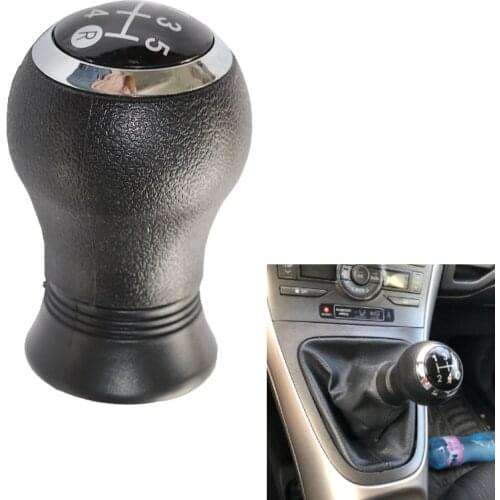5 Speed black Manual Gear Shift Knob Head Gear Cover Shift Lever Stick For Toyota Auris E180 Vitz Belta 2006 - 2012