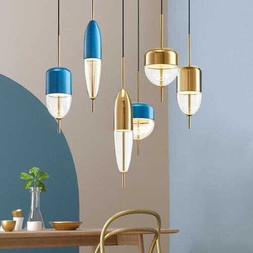 Modern Simple Water Drop Glass Pendant Lights Nordic Living Room Decor Chandelier Lamp LED Kitchen Dining Room Restaurant Light