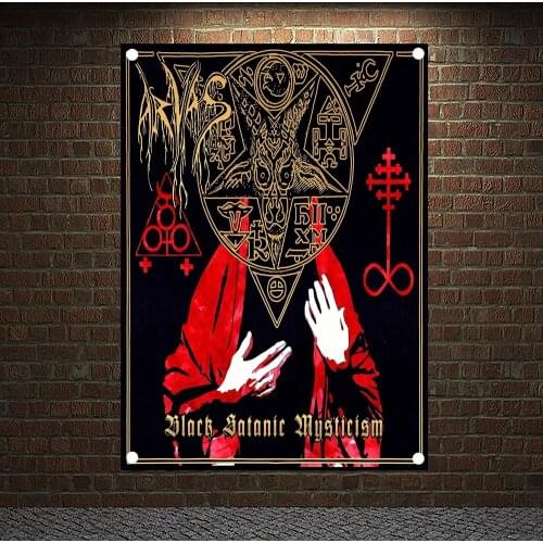 Scary Bloody Wall Art Metal Band Rock Music Posters Canvas Painting Wall Home Bar Banners Gift Flag Tapestry wall sticker A1