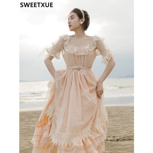 Летние платья в горошек SWEETXUE China At AliExpress