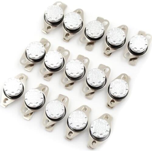 2pcs/lot KSD301 250V 10A Normally Closed NC Thermostat Temperature Thermal Control Switch Deg.C 30-160 Temperature Switch