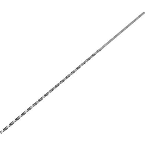 HSS Straight Shank 4mm Twist Head 300mm Long Drill Bit Silver Tone