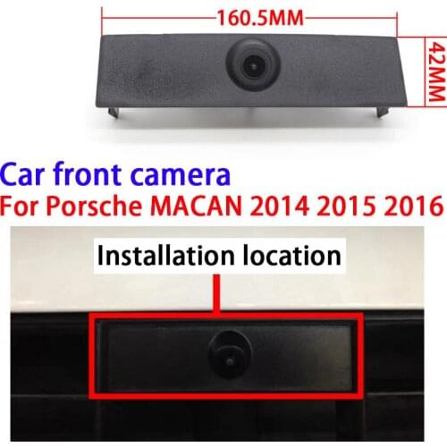 Waterproof Night Vision CCD Car Front View Logo Parking Camera For Porsche MACAN 2014 2015 2016 Installed under the car logo